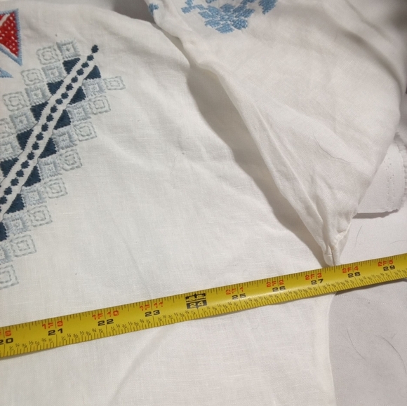 Johnny Was For Jacket & Tops Linen Artsy Top Embroidered Relaxed Fit Small - Picture 5 of 7